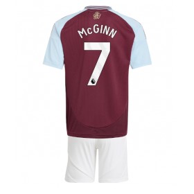 Aston Villa John McGinn #7 Hjemme skjorte til barn 2024-25 Kortermet (+ korte bukser)